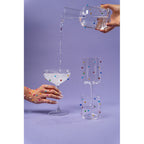 Cocktail Glass Party Dots 19cm (4/Set)