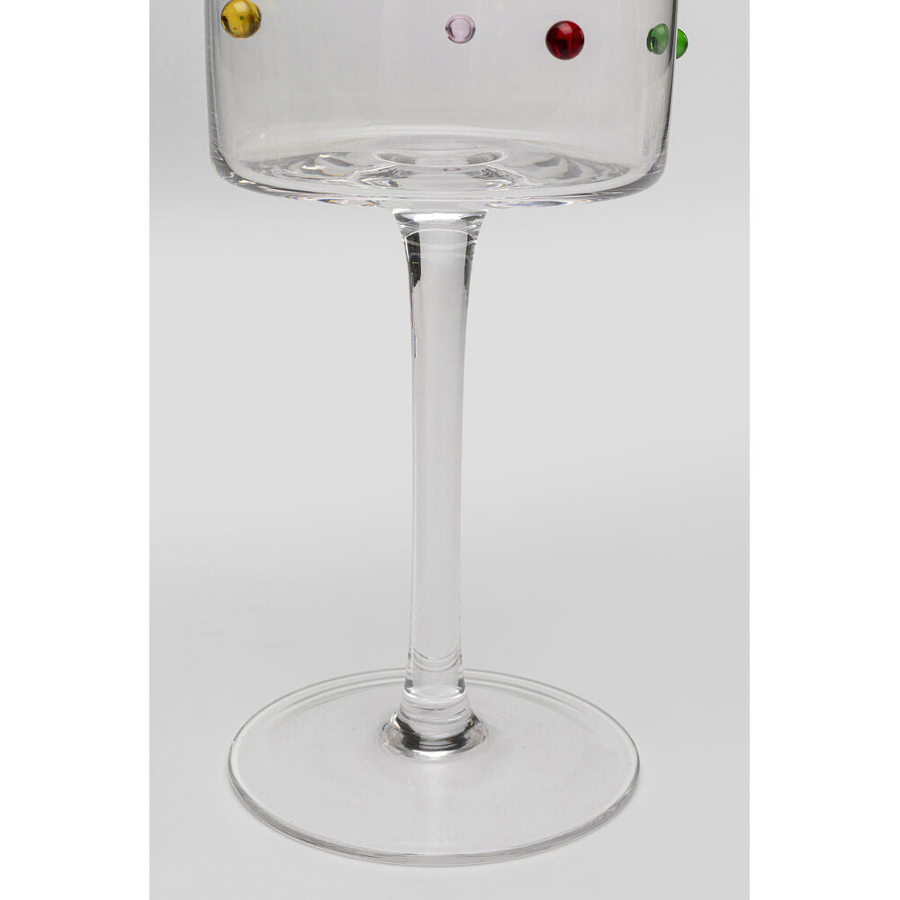 Wine Glass Party Dots 23cm (4/Set)