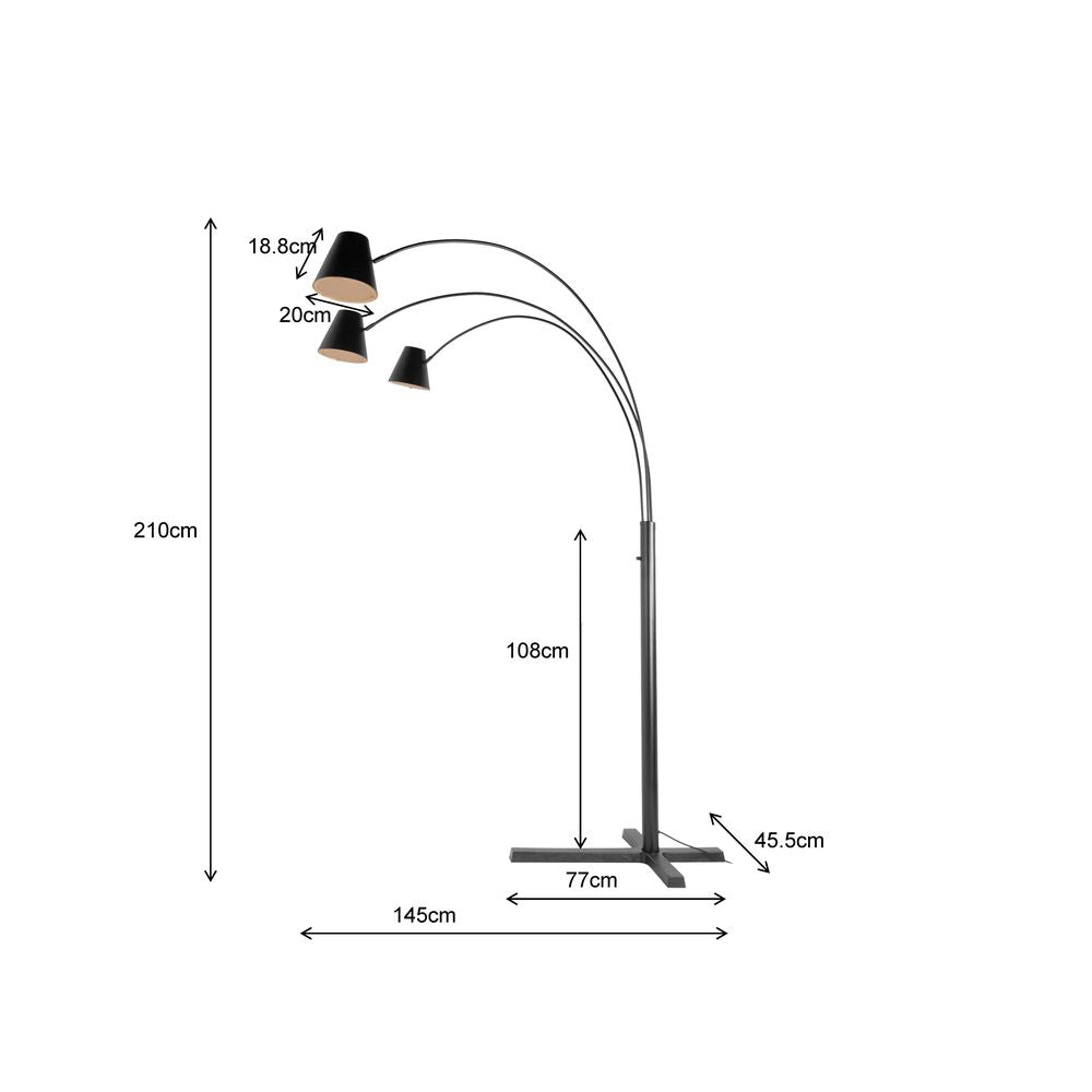 Floor Lamp Cappellino Black Matt