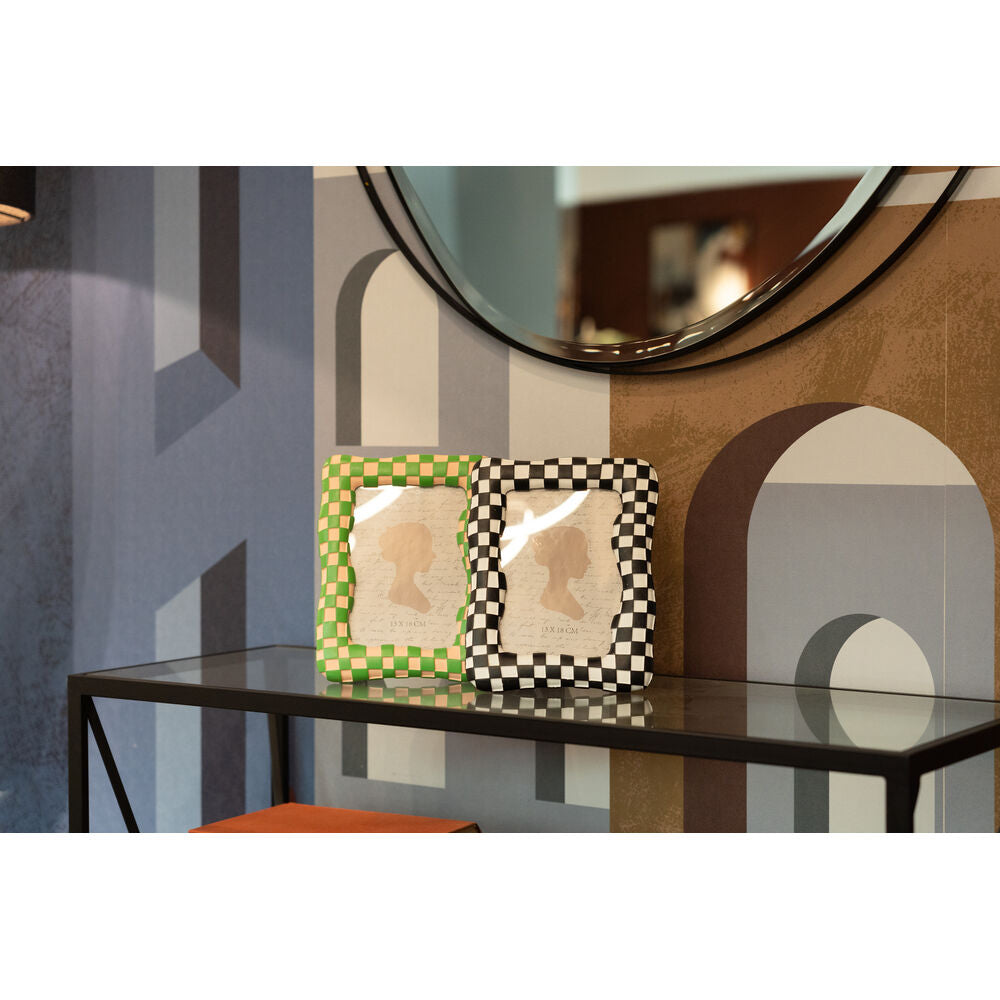 Picture Frame Checker Black 13x18cm