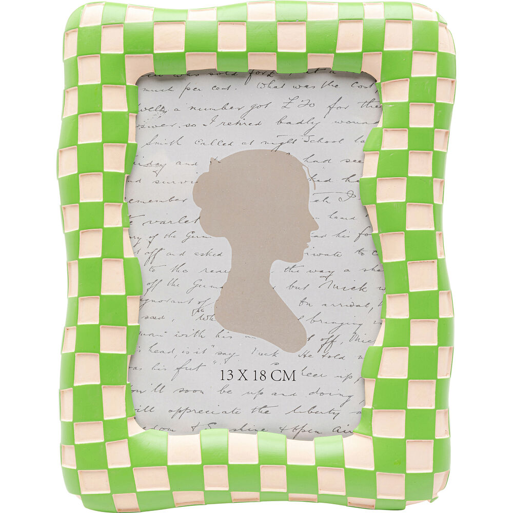 Picture Frame Checker Green 13x18cm
