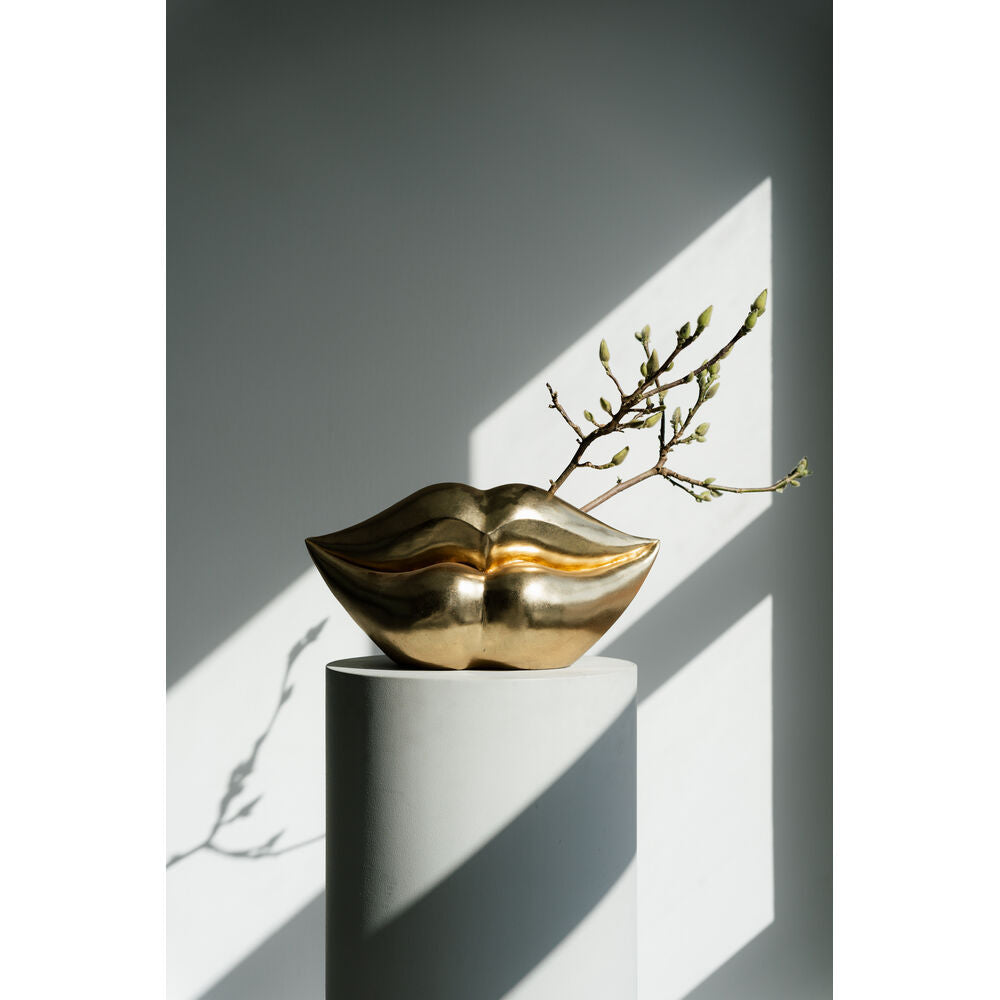 Vase Lips Gold 30cm