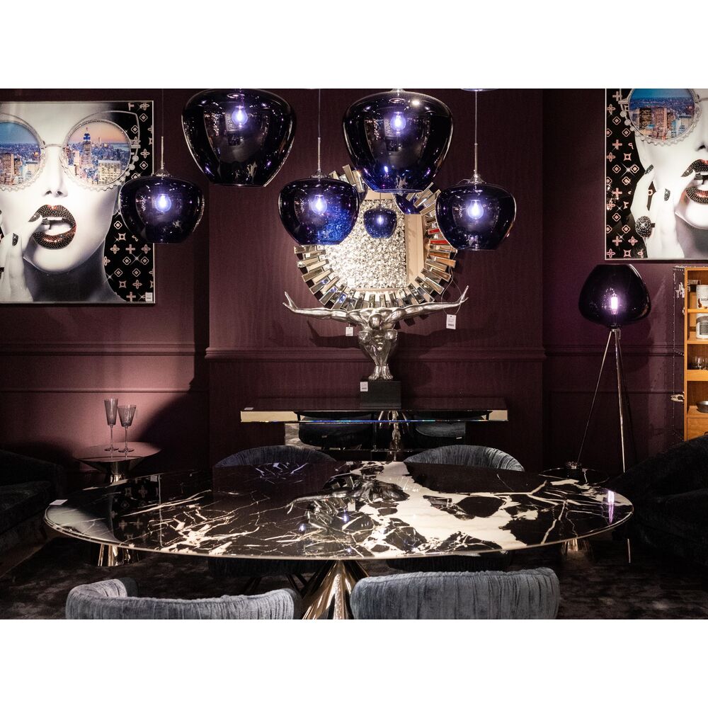 Floor Lamp Sphere Night Blue 146cm