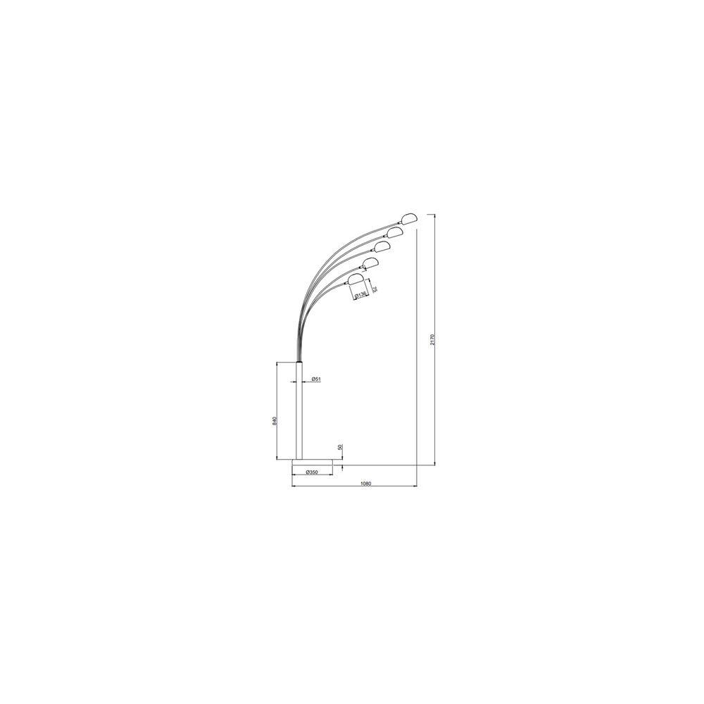 Floor Lamp Five Fingers Greige