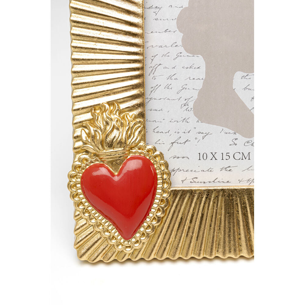 Picture Frame Flaming Heart Due 10x15cm