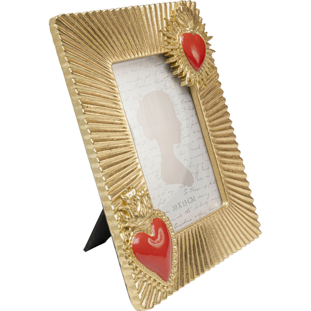 Picture Frame Flaming Heart Due 10x15cm