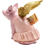 Money Box Flying Pig Pink 17cm