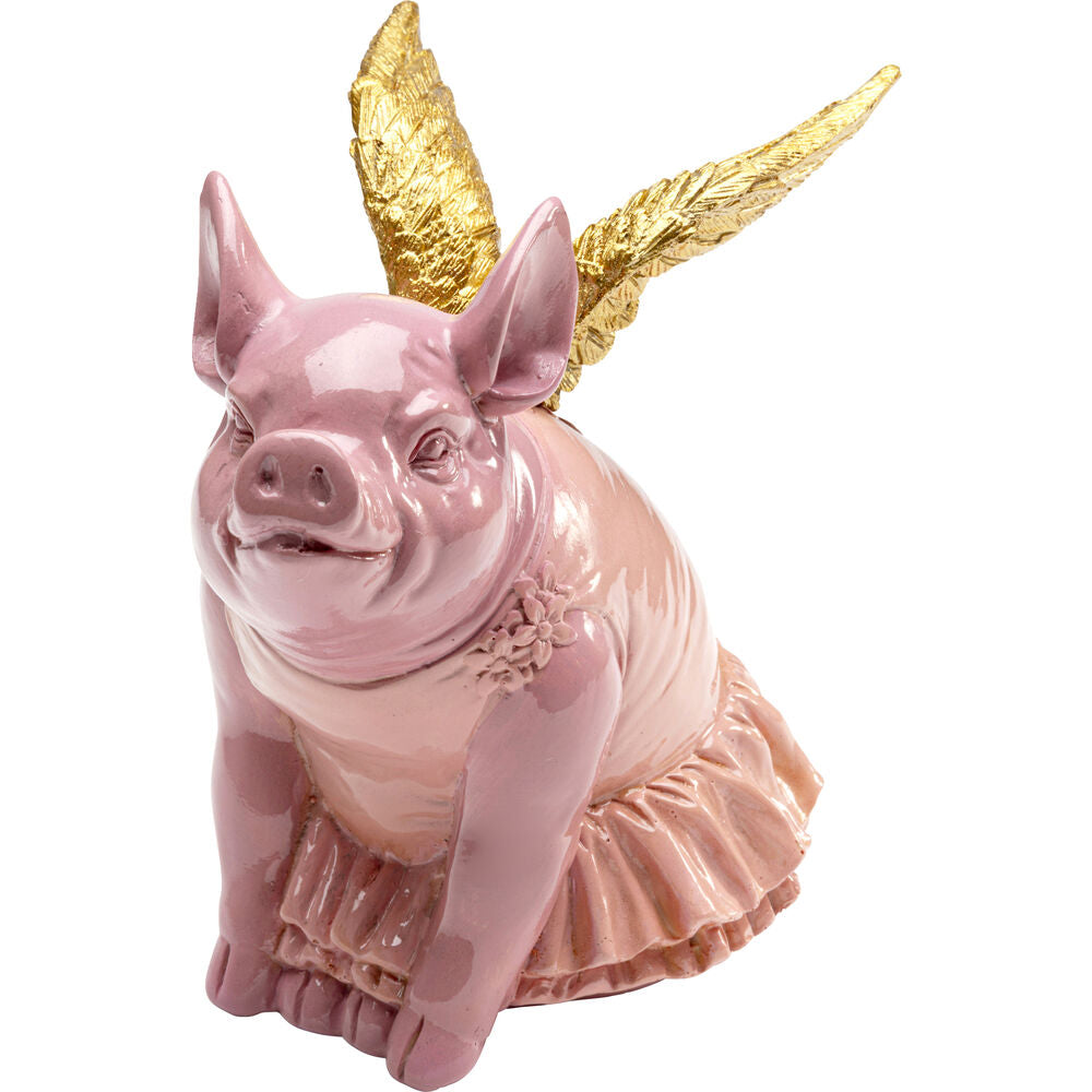 Money Box Flying Pig Pink 17cm
