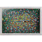 Framed Picture Floating Flower Market 150x100cm