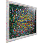 Framed Picture Floating Flower Market 150x100cm