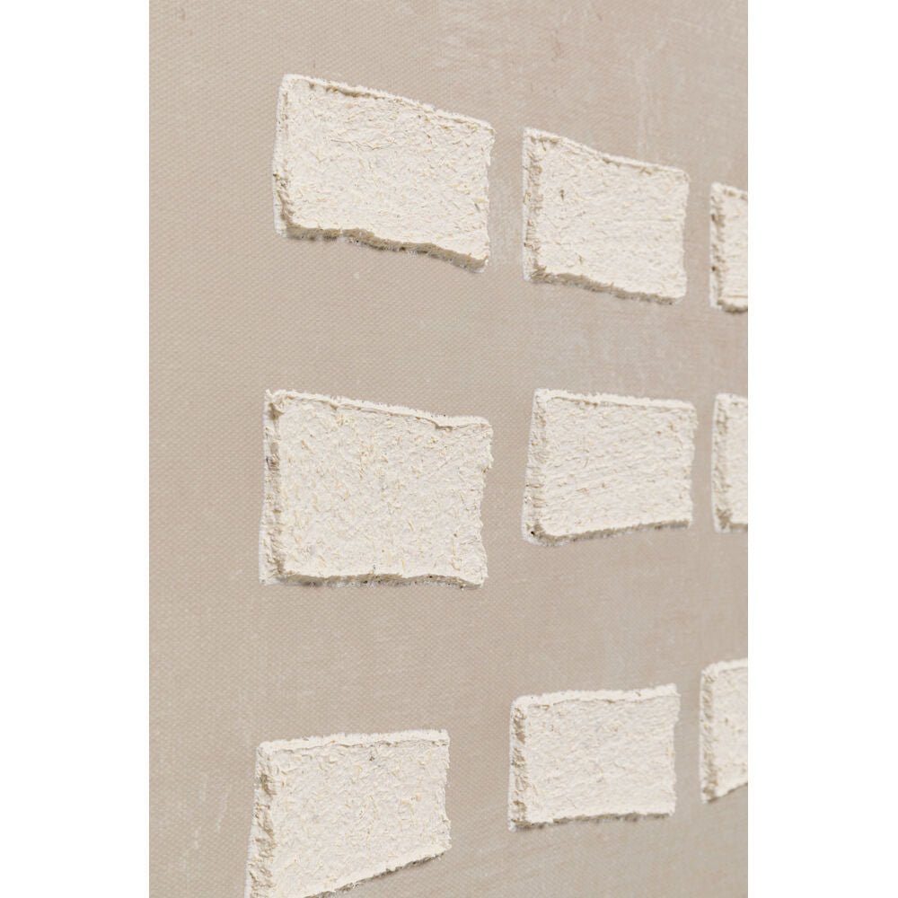 Canvas Picture Art Row Beige 100x100cm