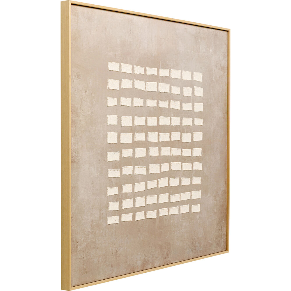 Canvas Picture Art Row Beige 100x100cm