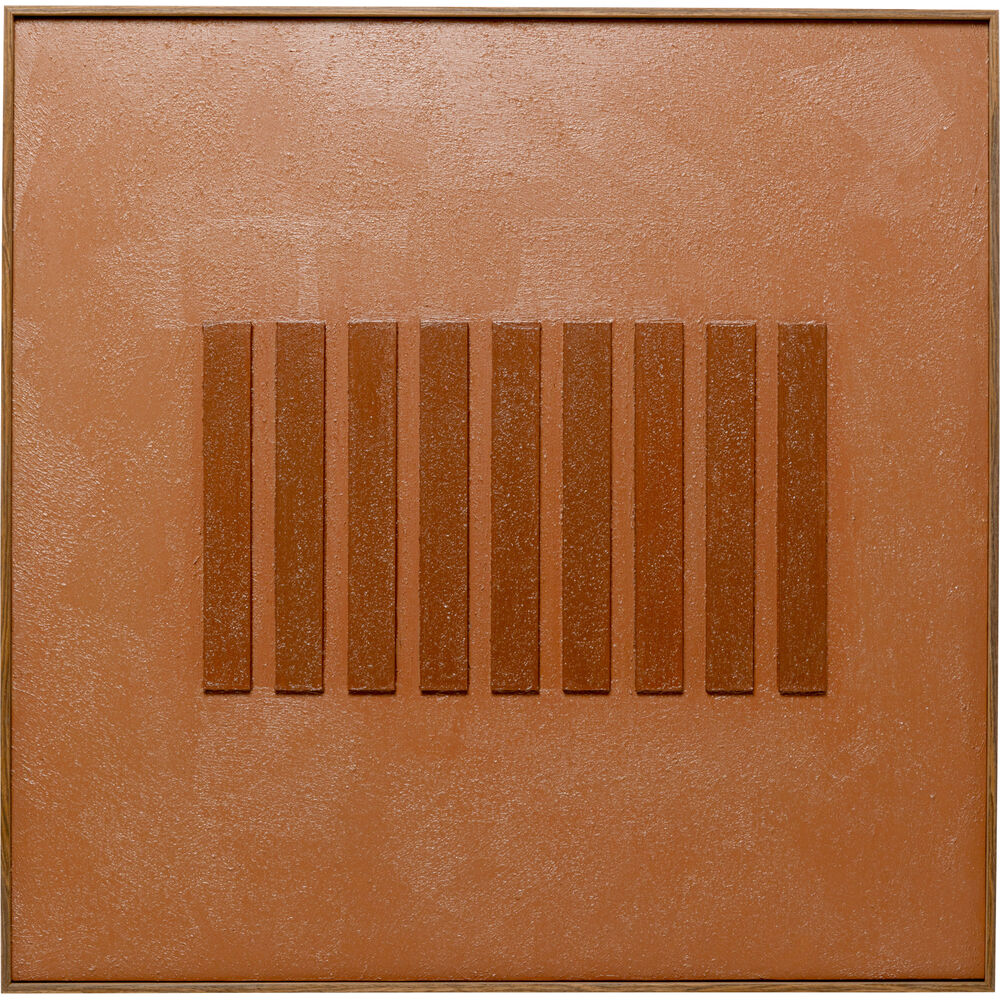 Canvas Picture Art Row Brown 100x100cm