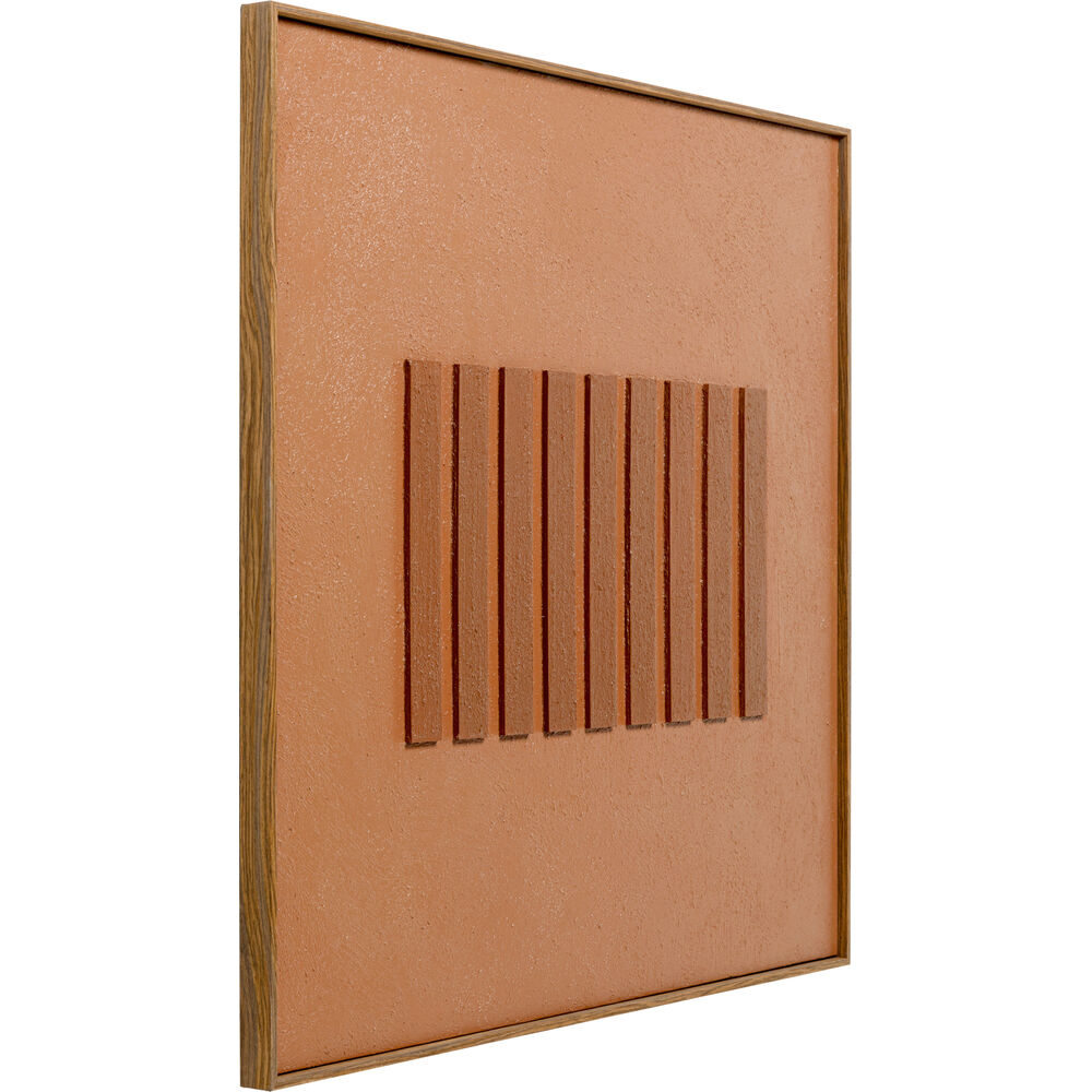 Canvas Picture Art Row Brown 100x100cm