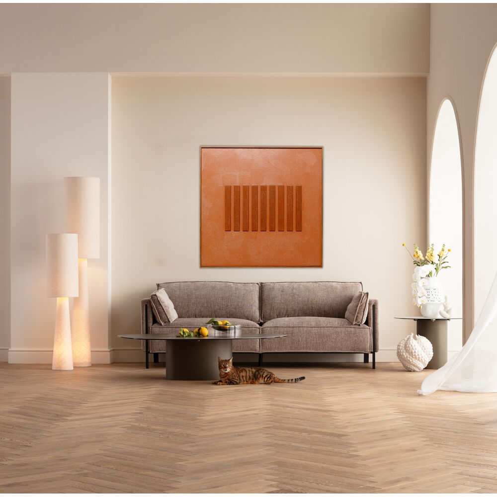 Canvas Picture Art Row Brown 100x100cm