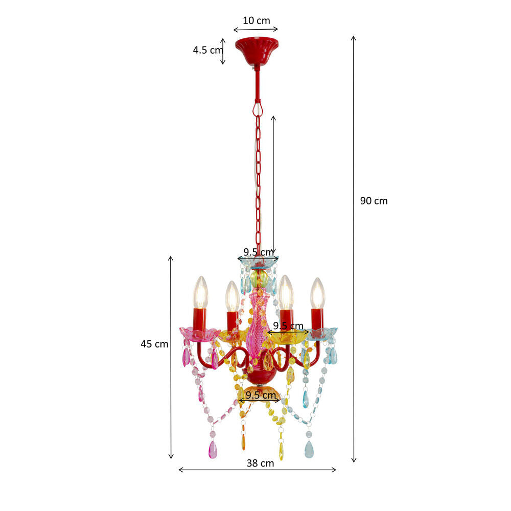 Pendant Lamp Starlight Rainbow 4-Branched