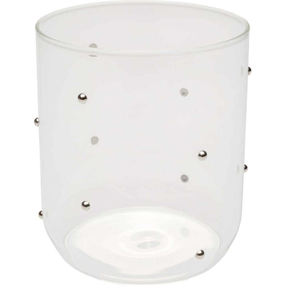 Tumbler Glam Dots Silver 9cm (4/Set)