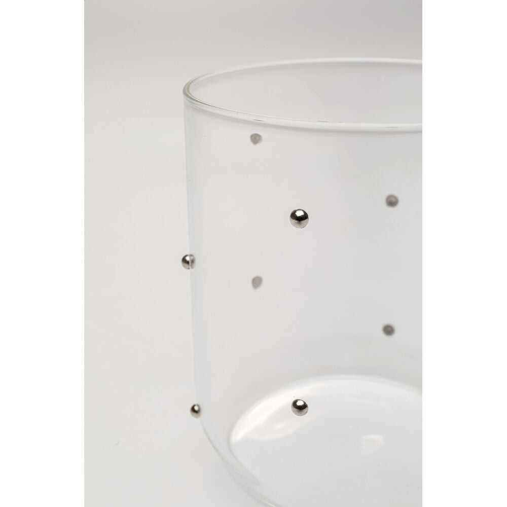 Tumbler Glam Dots Silver 9cm (4/Set)