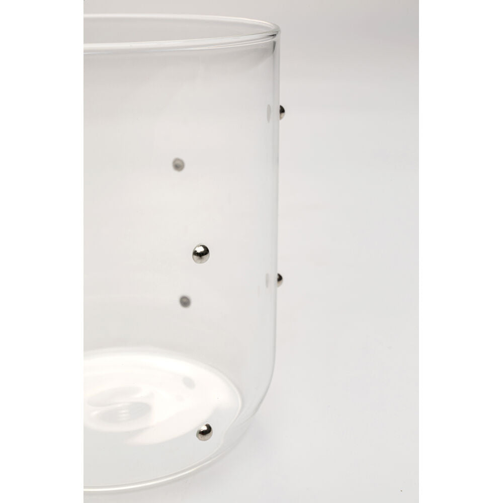 Tumbler Glam Dots Silver 9cm (4/Set)