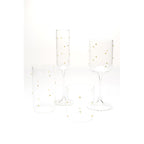 Champagne Glass Glam Dots 25cm (4/Set)