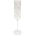 Champagne Glass Glam Dots Silver 25cm (4/Set)