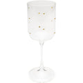 White Wine Glass Glam Dots Gold 22cm (4/Set)