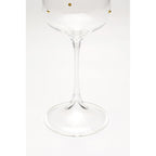 White Wine Glass Glam Dots Gold 22cm (4/Set)