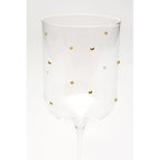White Wine Glass Glam Dots Gold 22cm (4/Set)