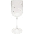 White Wine Glass Glam Dots Silver 22cm (4/Set)