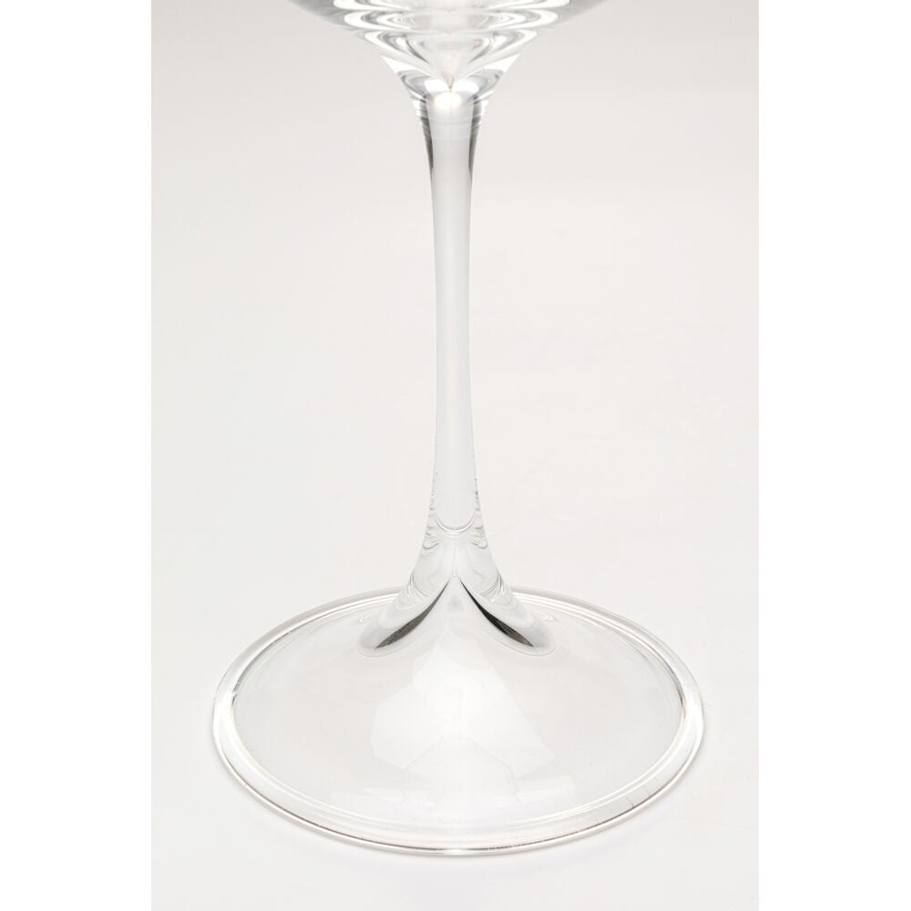 White Wine Glass Glam Dots Silver 22cm (4/Set)