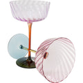 Champagne Glass Twist 18cm assorted  (4/Set)