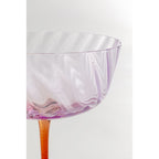Champagne Glass Twist 18cm assorted  (4/Set)