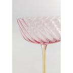 Champagne Glass Twist 18cm assorted  (4/Set)