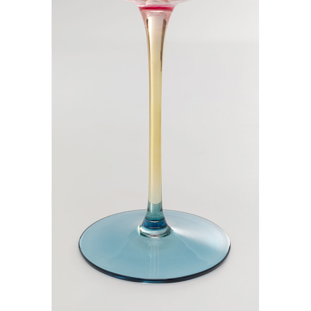 Champagne Glass Twist 18cm assorted  (4/Set)