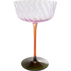 Champagne Glass Twist 18cm assorted  (4/Set)