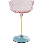 Champagne Glass Twist 18cm assorted  (4/Set)