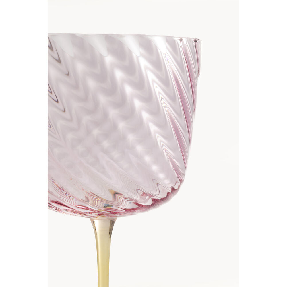 Wine Glass Twist 22cm assorted  (4/Set)