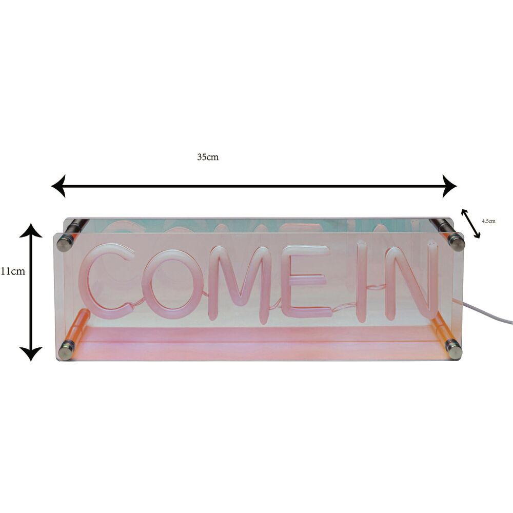 Table Lamp LED Font COME IN