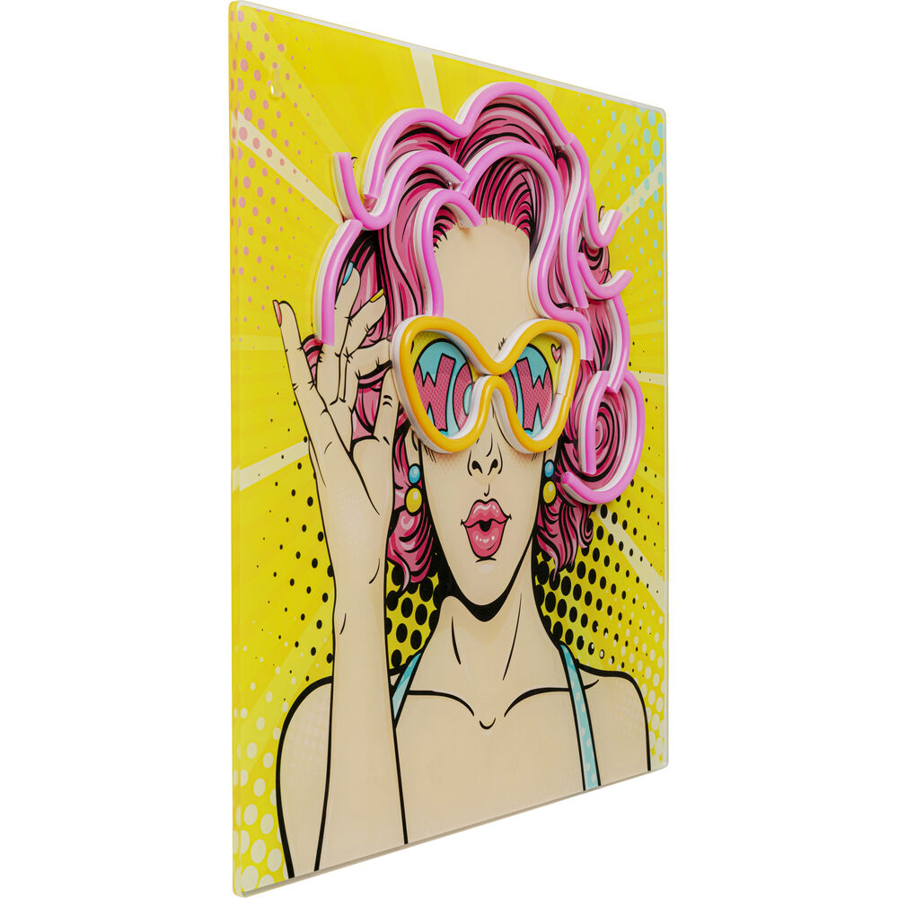 Glass Picture Beauty LED 39x39cm