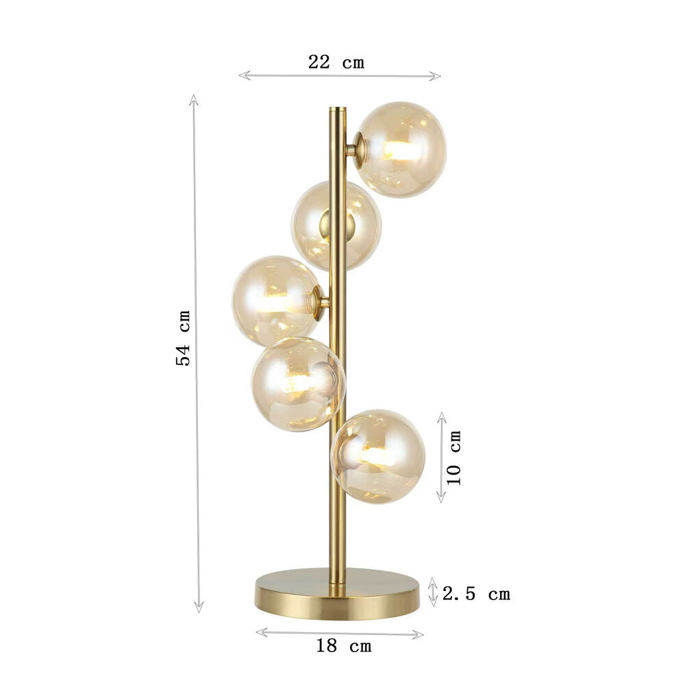 Table Lamp Scala Balls Brass 54cm