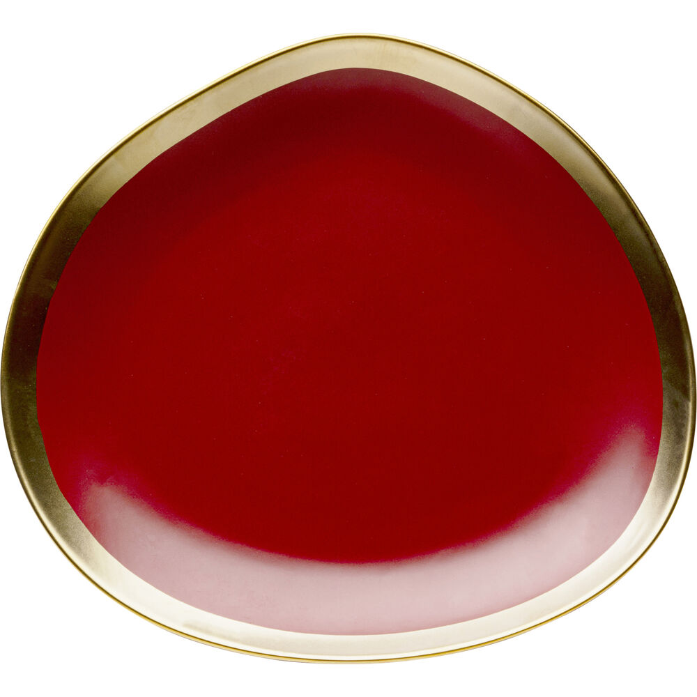 Dessert Plate Vibrations Red 21cm (4/Set)