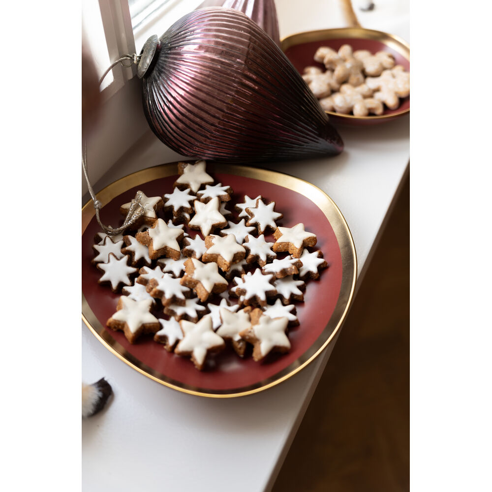 Plate Deep Vibrations Red 19cm (4/Set)