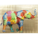 Picture Touched Flower Elefant 120x90c