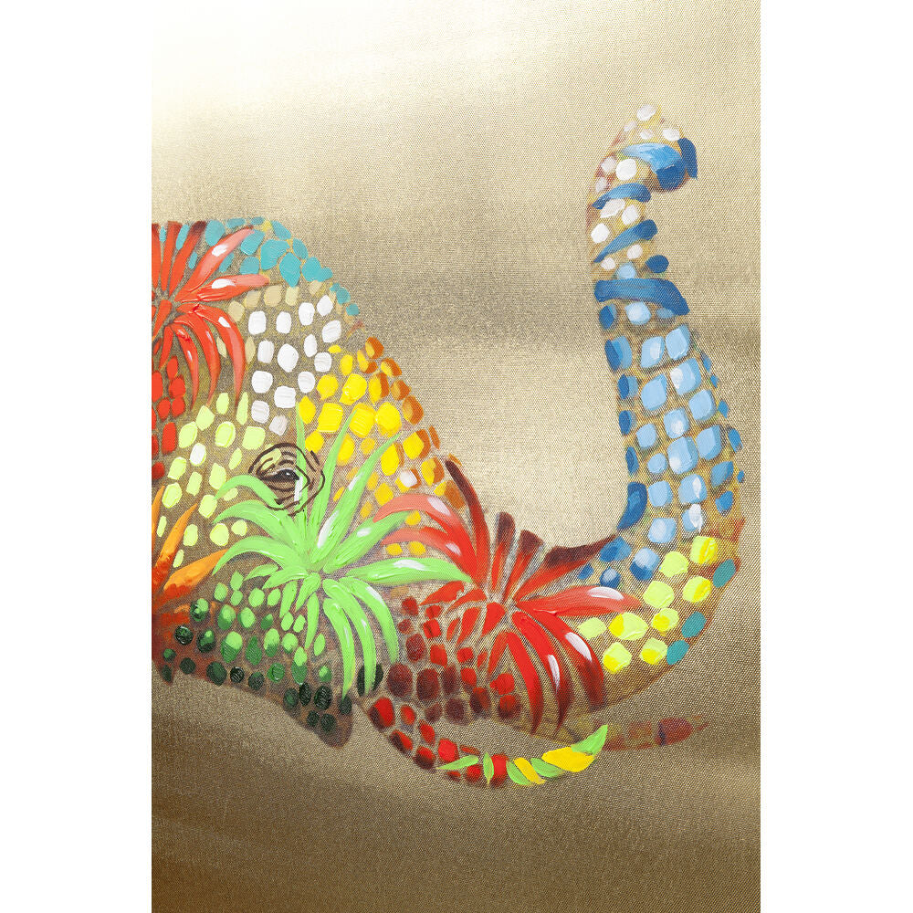 Picture Touched Flower Elefant 120x90c