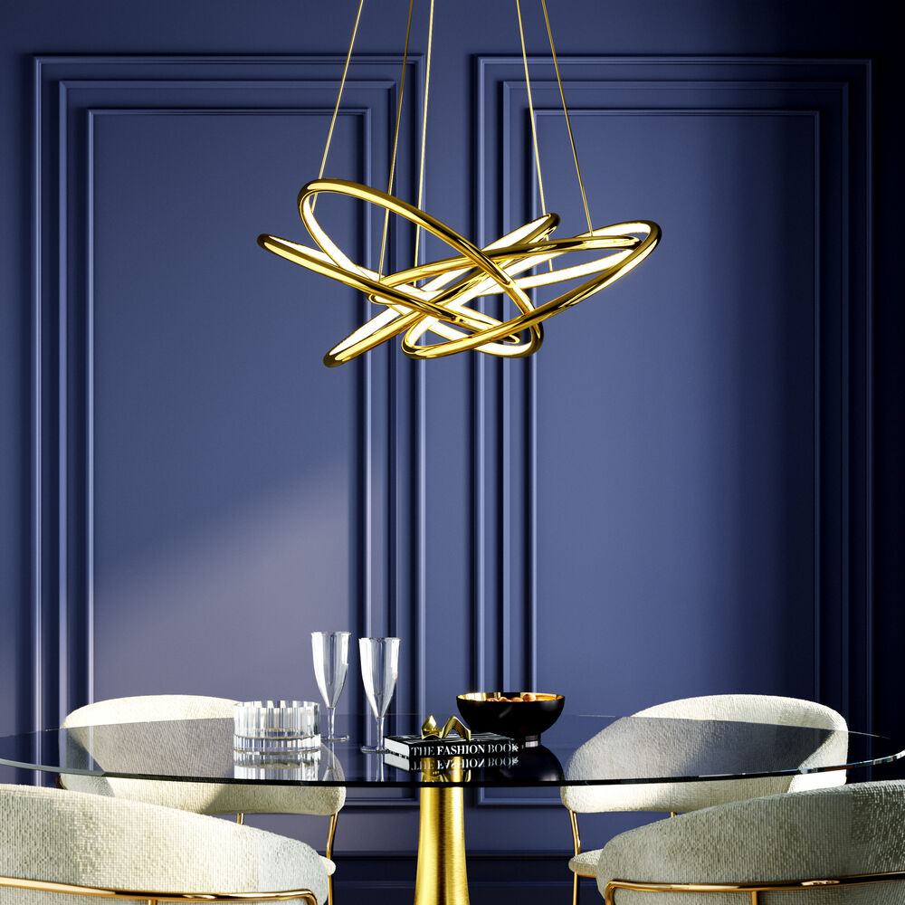 Pendant Lamp Saturn LED Gold Big