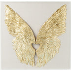 Wall Decoration Wings Gold White 120x1