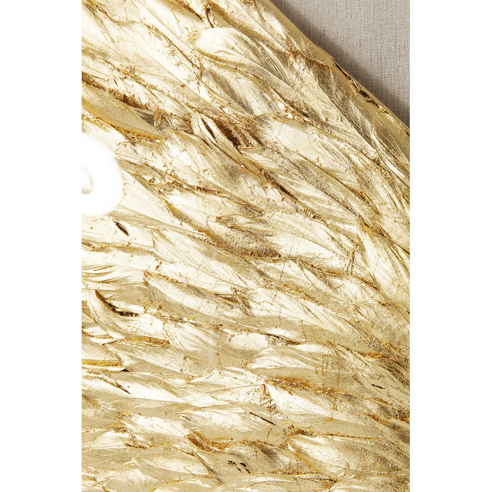 Wall Decoration Wings Gold White 120x1