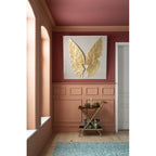 Wall Decoration Wings Gold White 120x1