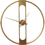Wall Clock Clip Gold Ø60cm