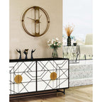 Wall Clock Clip Gold Ø60cm